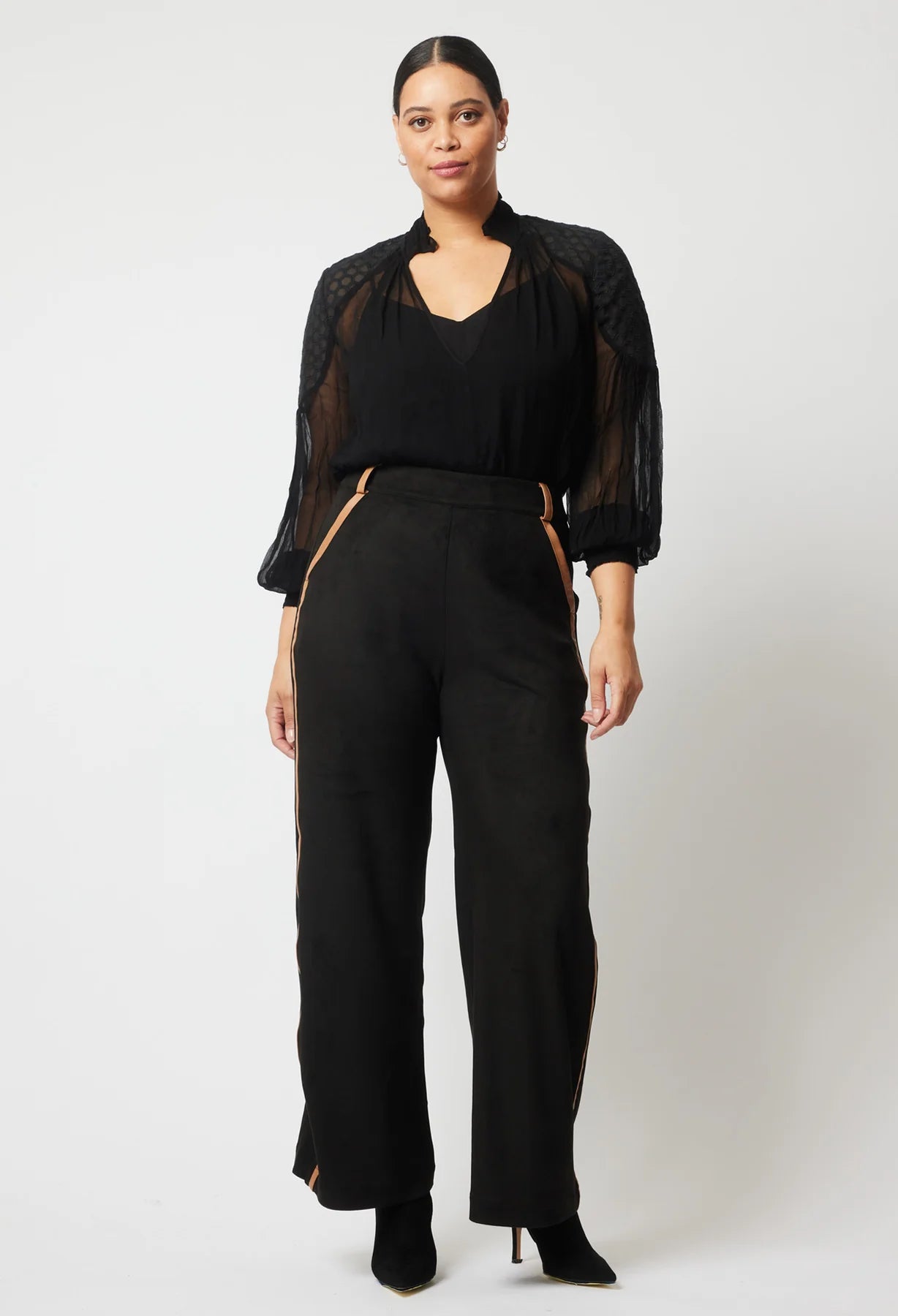Shop Phoenix Viscose Chiffon Blouse | Black - ONCEWAS