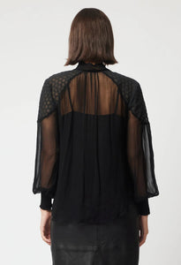 Shop Phoenix Viscose Chiffon Blouse | Black - ONCEWAS