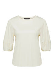 Shop Pima Lantern Sleeve Top | Cream - Cable Melbourne