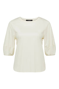 Shop Pima Lantern Sleeve Top | Cream - Cable Melbourne