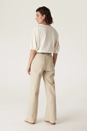 Shop Pima Lantern Sleeve Top | Cream - Cable Melbourne