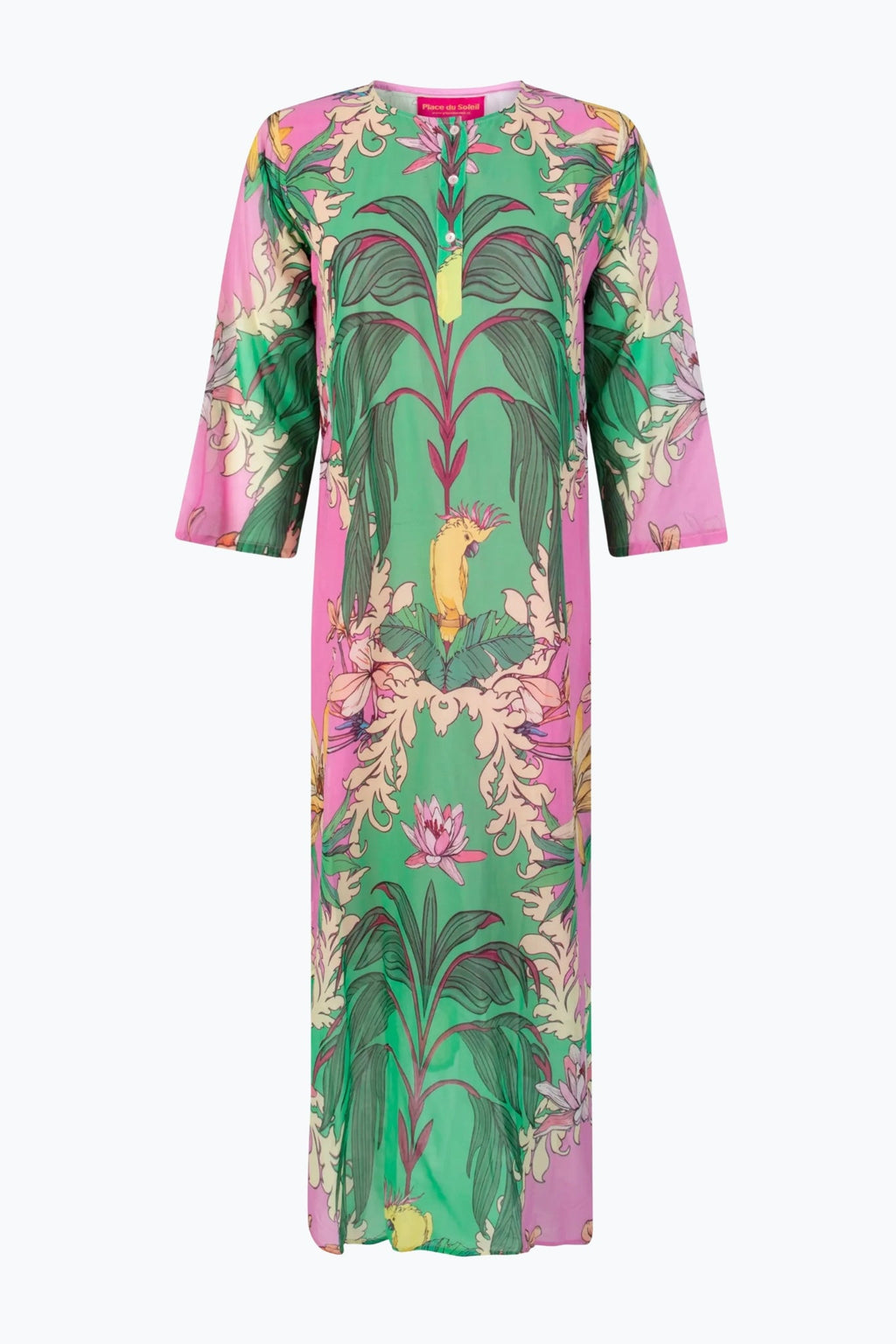 Shop Place du Soleil Green Birds Dress - Place du Soleil