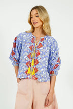 Shop Place du Soleil Lila Print Blouse - Place du Soleil