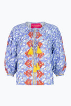 Shop Place du Soleil Lila Print Blouse - Place du Soleil