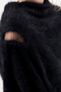 Shop Plush Sweater | Black - Monari