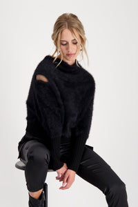 Shop Plush Sweater | Black - Monari