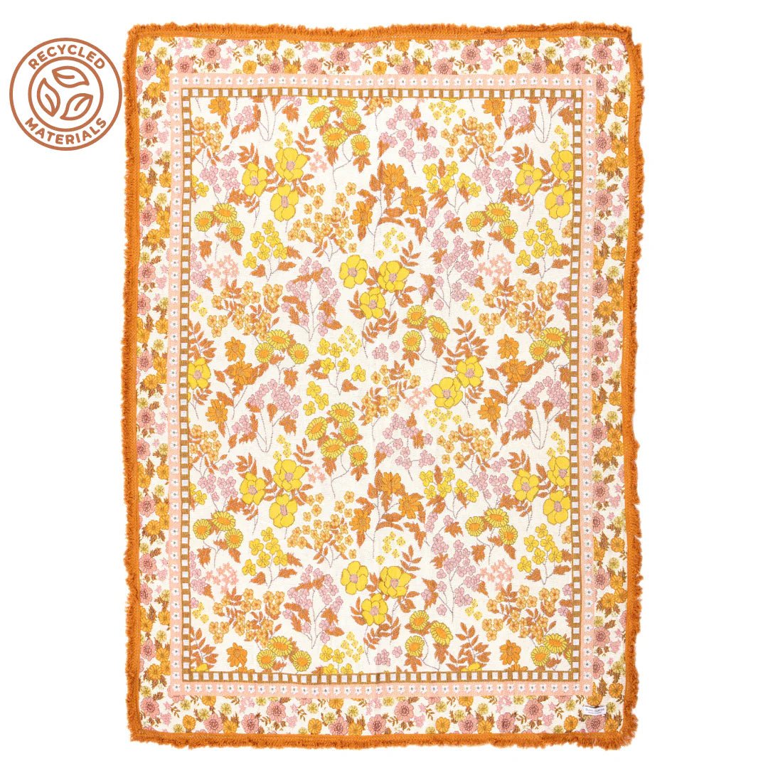 Shop Poppy Cotton Picnic Travel Rug | XL Reversible - Sunni Scenes