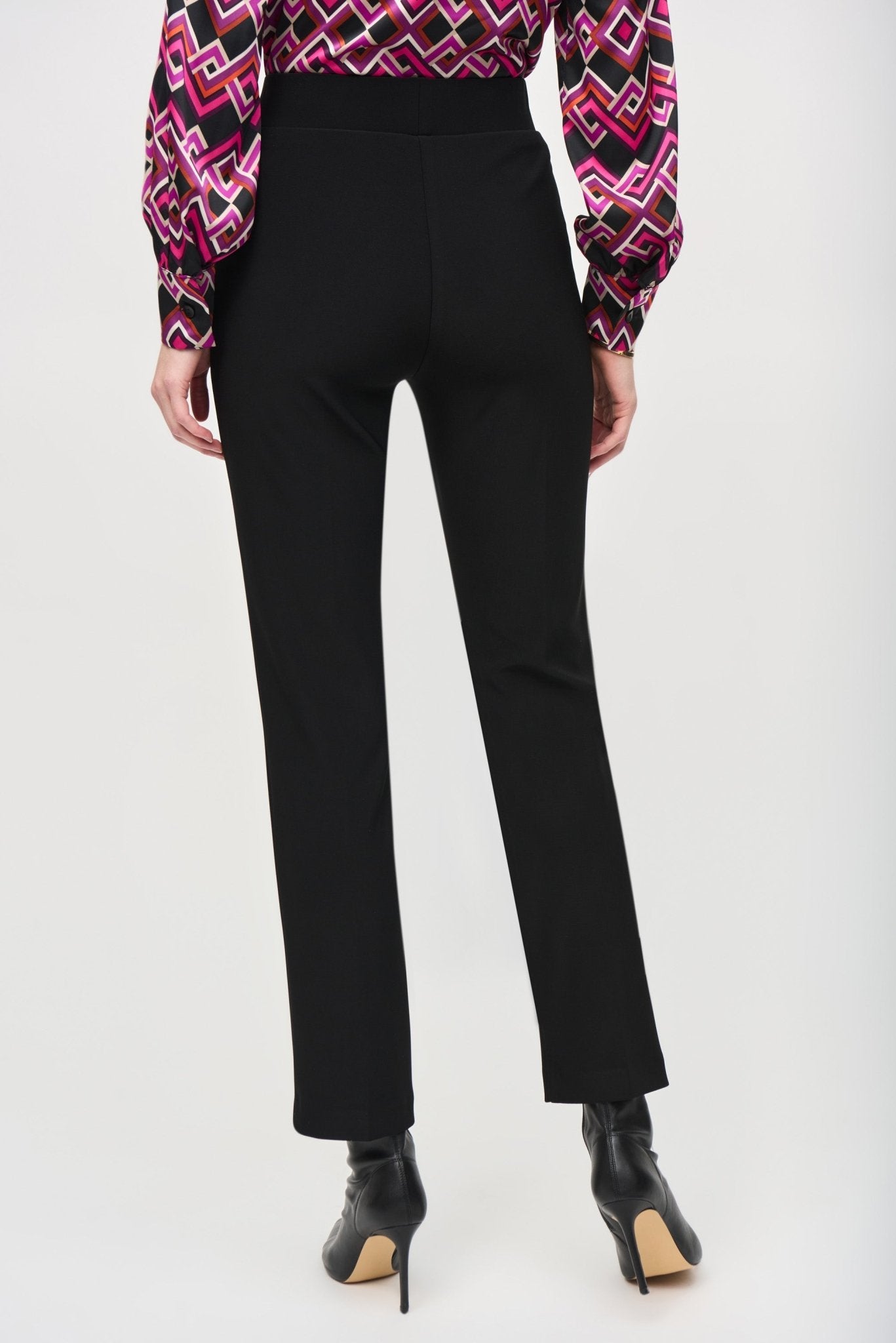 Shop PRE-ORDER Bonded Silky Knit Straight Pull-On Pants Style 243263 | Black - Joseph Ribkoff