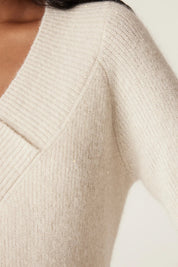 Shop PRE-ORDER Cable Melbourne Lexi Shawl Jumper | Cream - Cable Melbourne