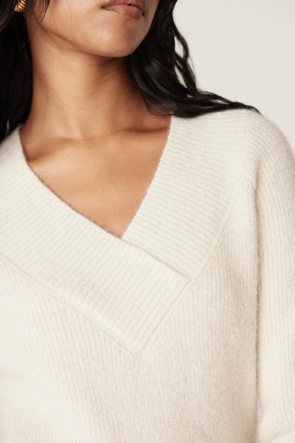 Shop PRE-ORDER Cable Melbourne Lexi Shawl Jumper | Cream - Cable Melbourne