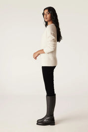 Shop PRE-ORDER Cable Melbourne Lexi Shawl Jumper | Cream - Cable Melbourne