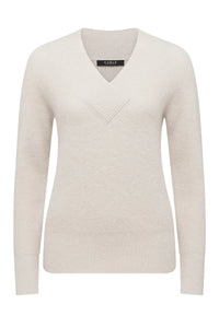 Shop PRE-ORDER Cable Melbourne Lexi Shawl Jumper | Cream - Cable Melbourne