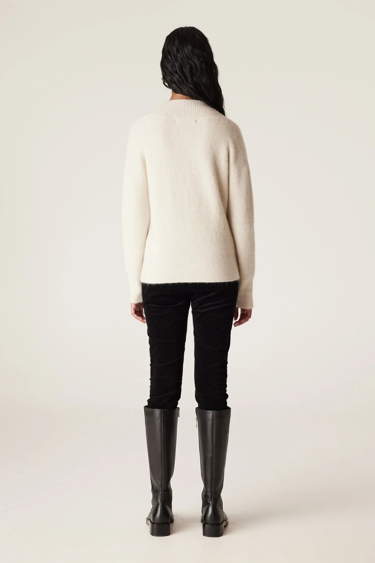 Shop PRE-ORDER Cable Melbourne Lexi Shawl Jumper | Cream - Cable Melbourne