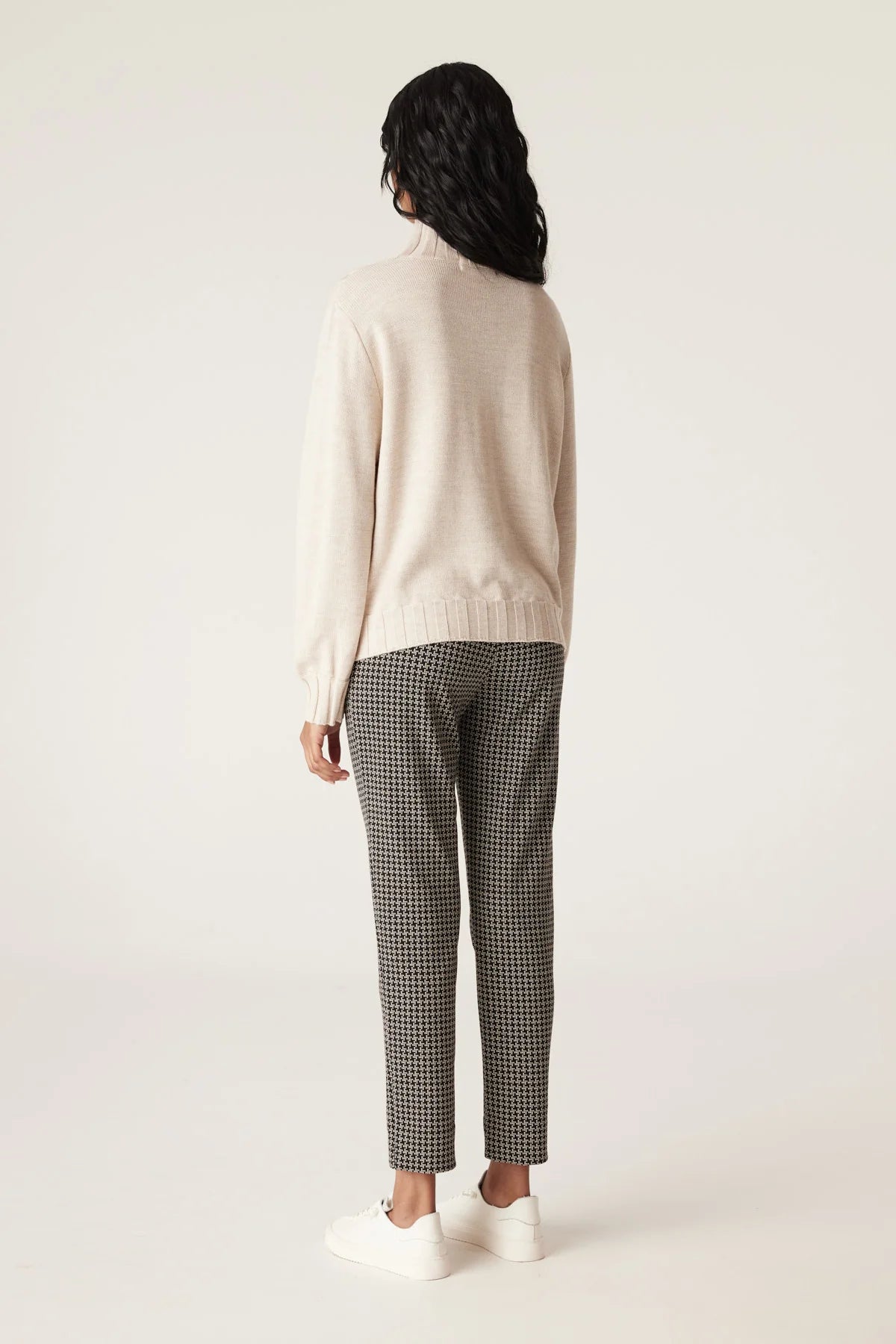 Shop PRE-ORDER Cable Melbourne Liv Houndstooth Pant | Black Camel - Cable Melbourne