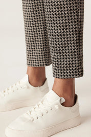 Shop PRE-ORDER Cable Melbourne Liv Houndstooth Pant | Black Camel - Cable Melbourne