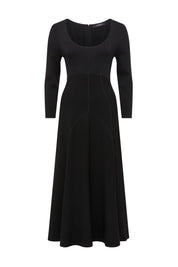 Shop PRE-ORDER Cable Melbourne Winter Crepe Bodice Midi Dress | Black - Cable Melbourne