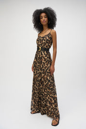 Shop PRE - ORDER Chiffon Animal Print Wide Leg Jumpsuit 252936 - Joseph Ribkoff