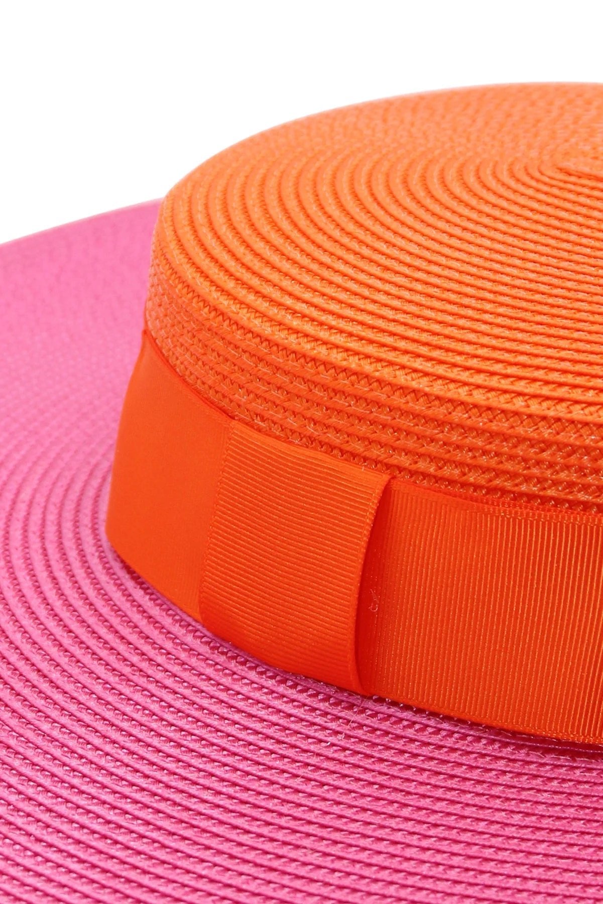 Shop PRE - ORDER Domino Boater Hat | Pink Orange - Morgan & Taylor