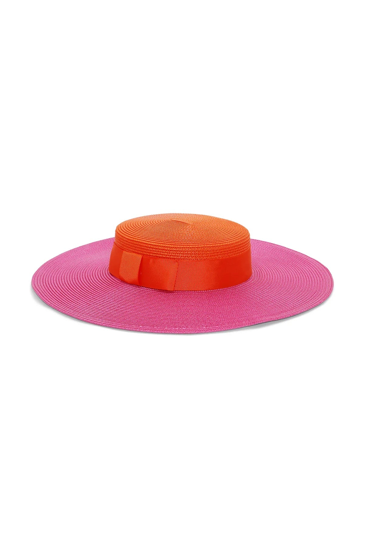 Shop PRE - ORDER Domino Boater Hat | Pink Orange - Morgan & Taylor