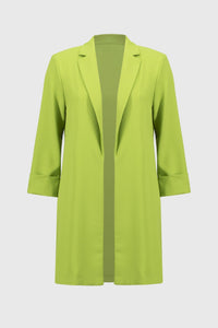 Shop PRE - ORDER Flowy Light Notched Longline Blazer Style 232275 | Greenery - Joseph Ribkoff