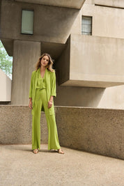 Shop PRE - ORDER Flowy Light Notched Longline Blazer Style 232275 | Greenery - Joseph Ribkoff