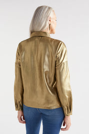 Shop PRE-ORDER Luche Metallic Shirt | Gold - Elk The Label