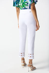 Shop PRE-ORDER Millennium Cropped Pull-On Pants Style 242131 | White - Joseph Ribkoff