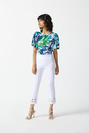 Shop PRE-ORDER Millennium Cropped Pull-On Pants Style 242131 | White - Joseph Ribkoff