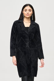 Shop PRE-ORDER Notched Collared Coat Style 233951 │ Black - Joseph Ribkoff