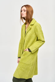 Shop PRE-ORDER Notched Collared Coat Style 233951 │ Wasabi - Joseph Ribkoff