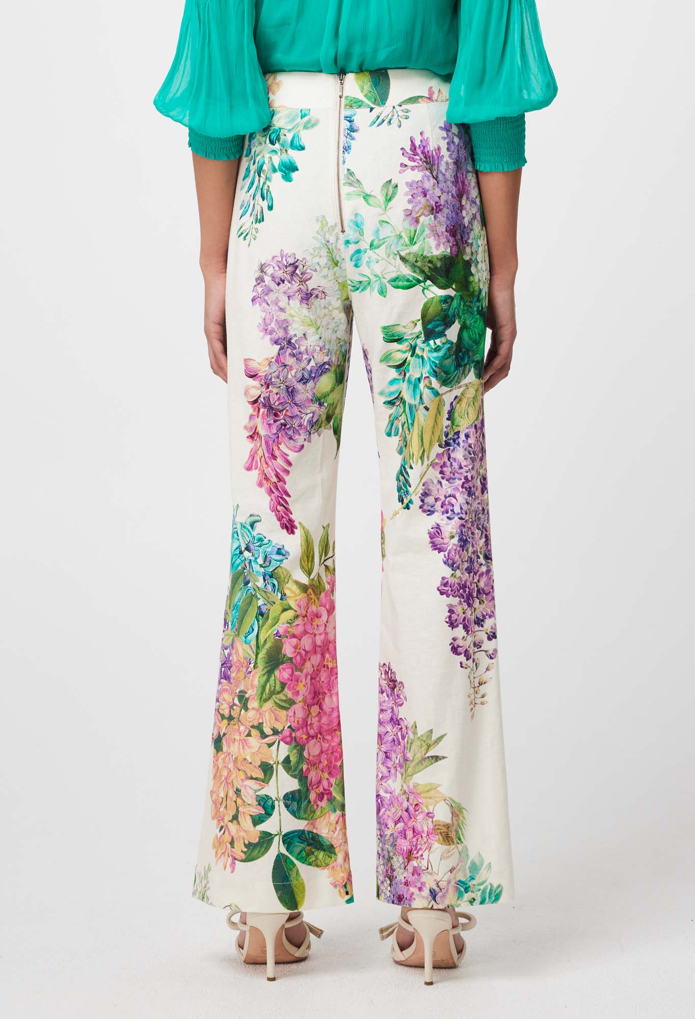 Shop PRE - ORDER OnceWas Bahia Linen Rayon Pant | Wisteria Alba - ONCEWAS