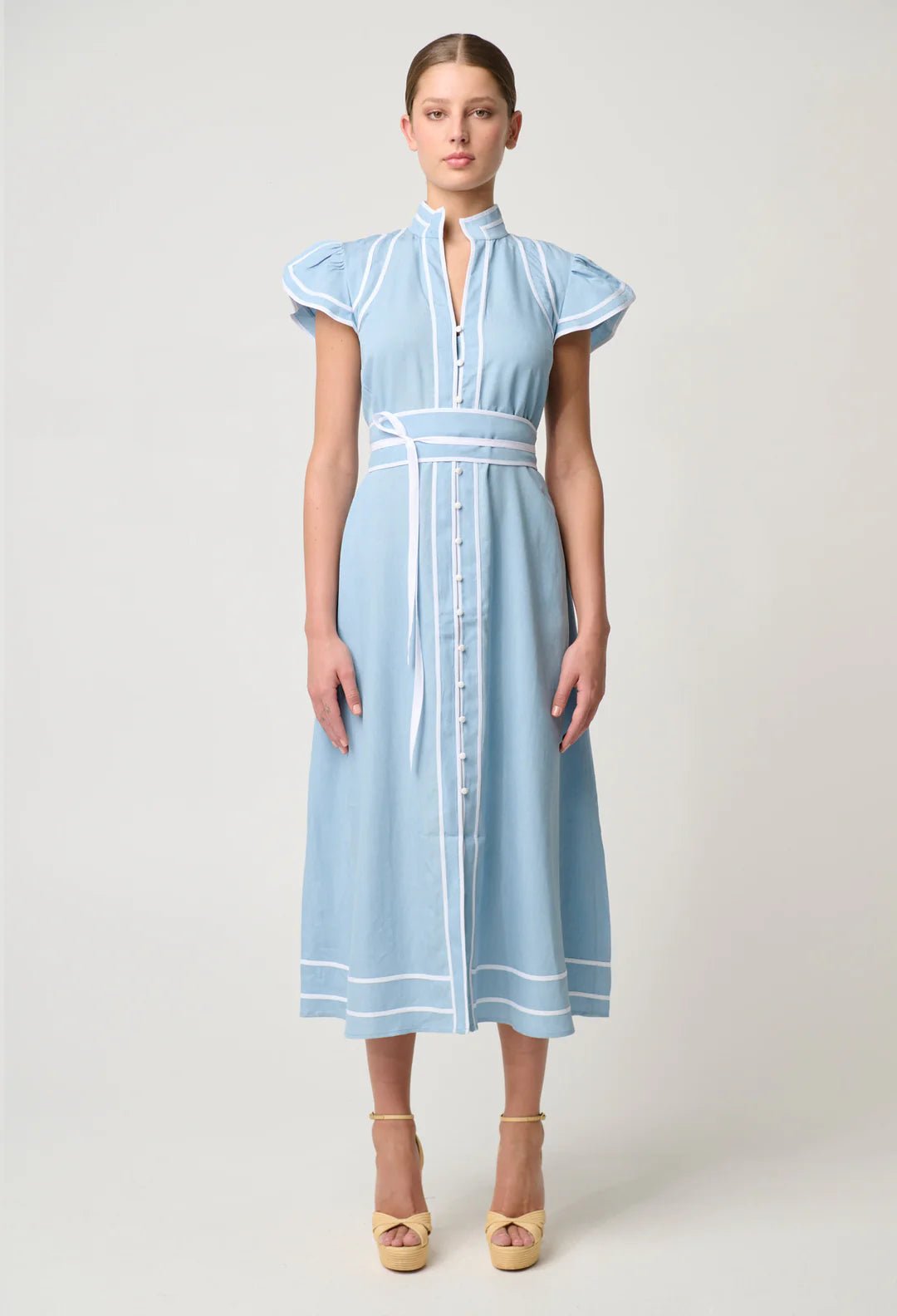 Shop PRE - ORDER Panama Dress | Limited Release in Chambray - ONCEWAS