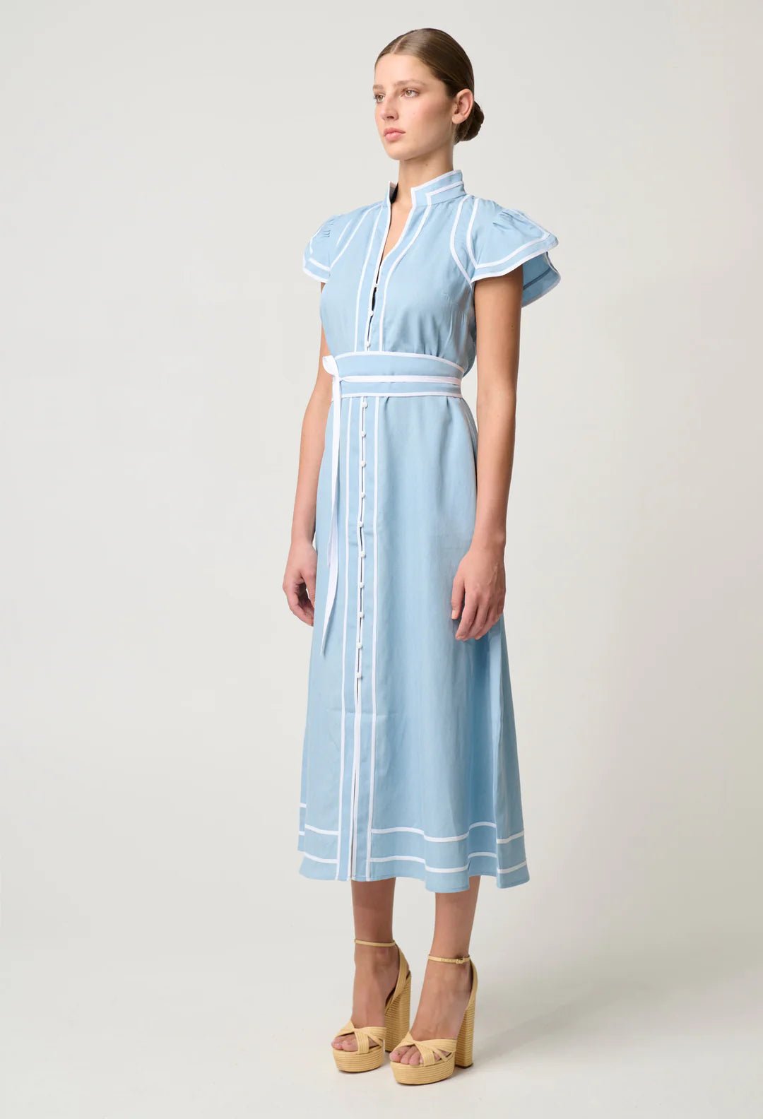 Shop PRE - ORDER Panama Dress | Limited Release in Chambray - ONCEWAS