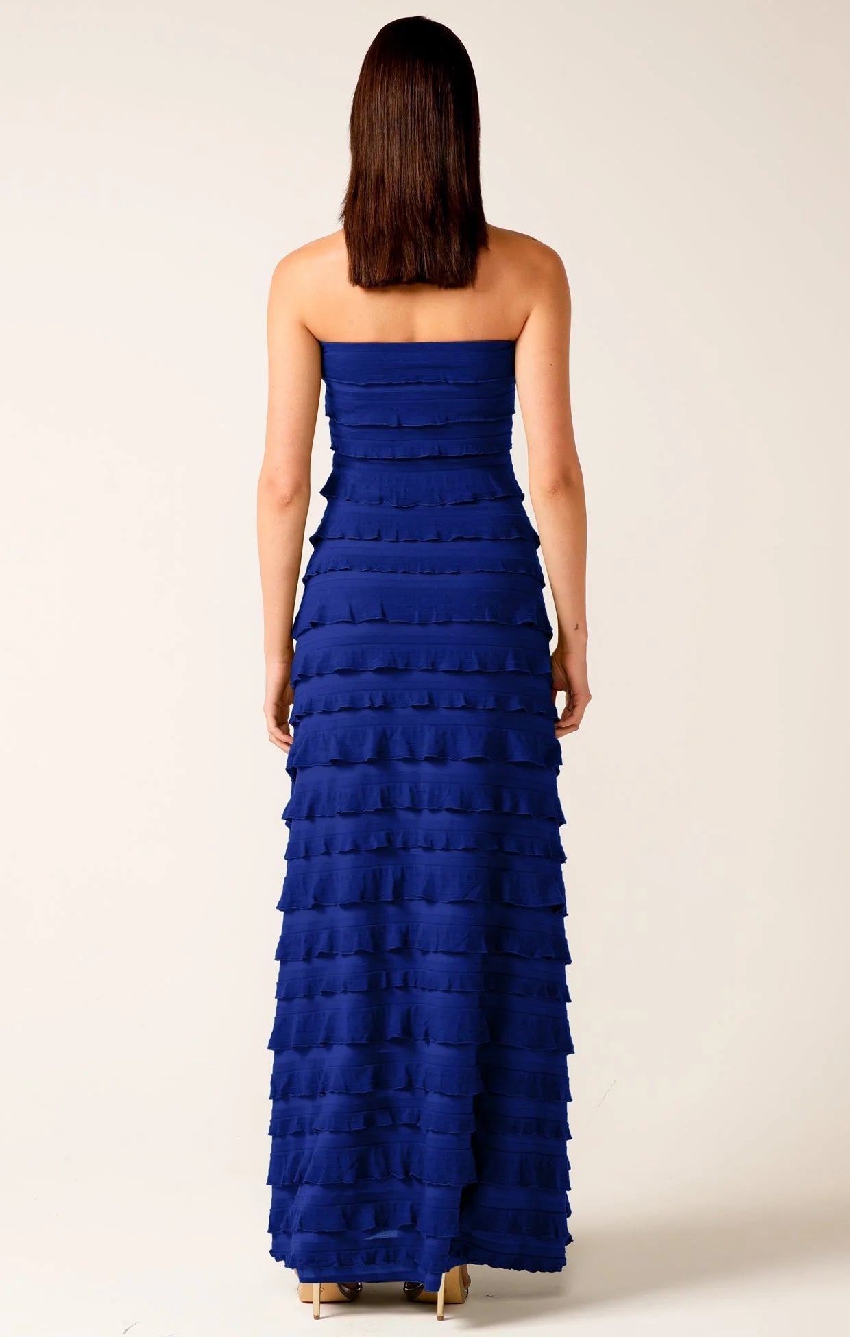 Shop PRE - ORDER Sacha Drake Maddison Tiered Strapless Maxi Dress | Sapphire Blue - Sacha Drake