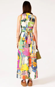 Shop PRE - ORDER Sacha Drake Palm Royal Cotton Maxi Dress | Multi Colour Cloud Print - Sacha Drake