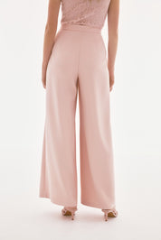 Shop PRE - ORDER Signature Woven Crepe High Waist Wide Leg Pants Style 251734 | Quartz - Joseph Ribkoff