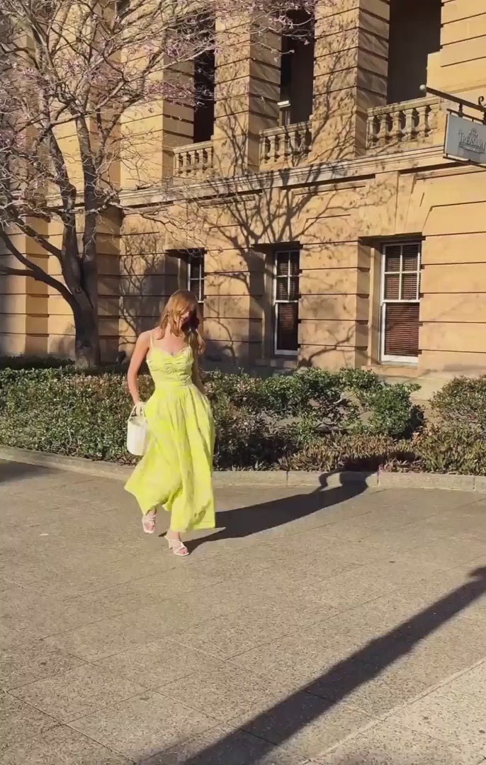 Sacha Drake Limoncello Embroidered Midi Dress