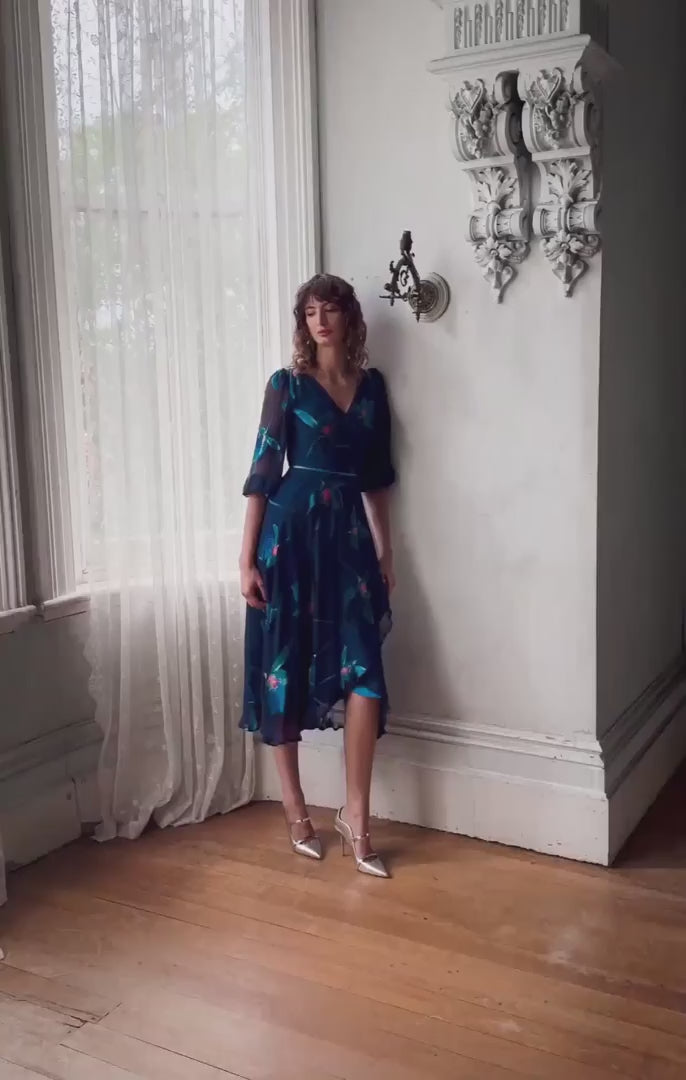 Sacha Drake Pendulum Silk Wrap Dress