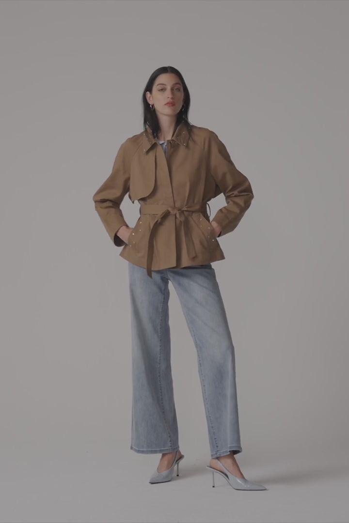 Joseph Ribkoff Cotton Twill Short Trench