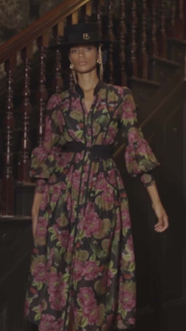 OnceWas Esmeralda Cotton Silk Dress