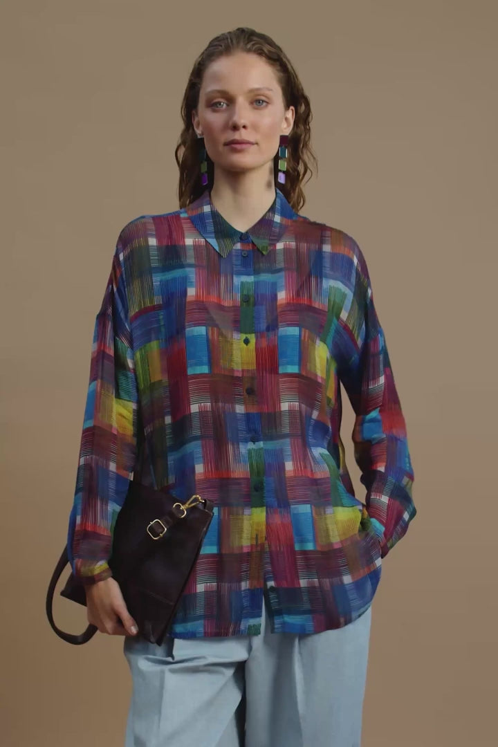 Elk Eir Sheer Shirt Elbrus Print