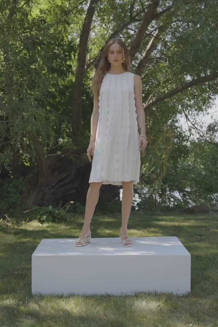 Joseph Ribkoff Viscose Sweater Knit Sleeveless A-Line Dress