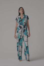 Joseph Ribkoff Satin Wide Leg Pull-On Pants