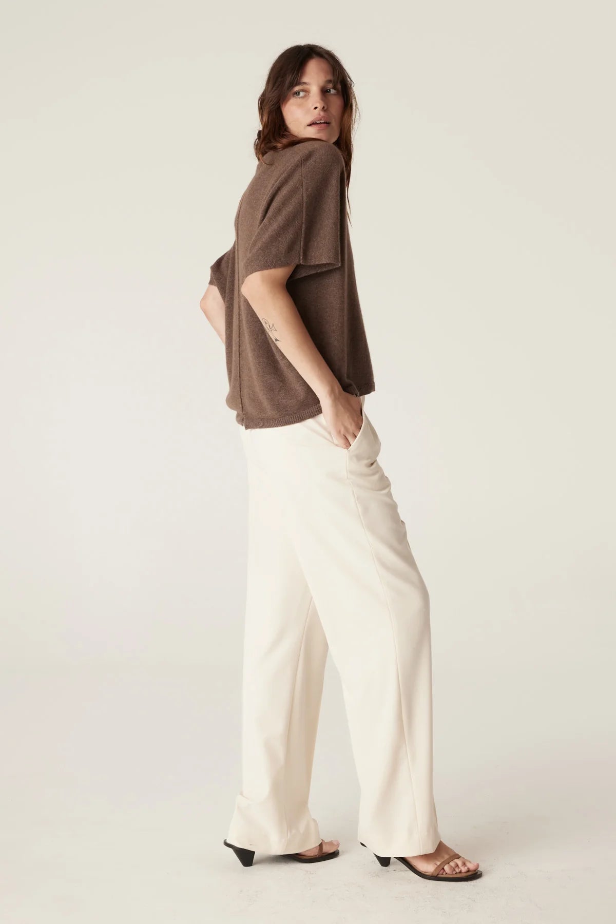 Shop Pure Cashmere Relaxed Top - Cable Melbourne