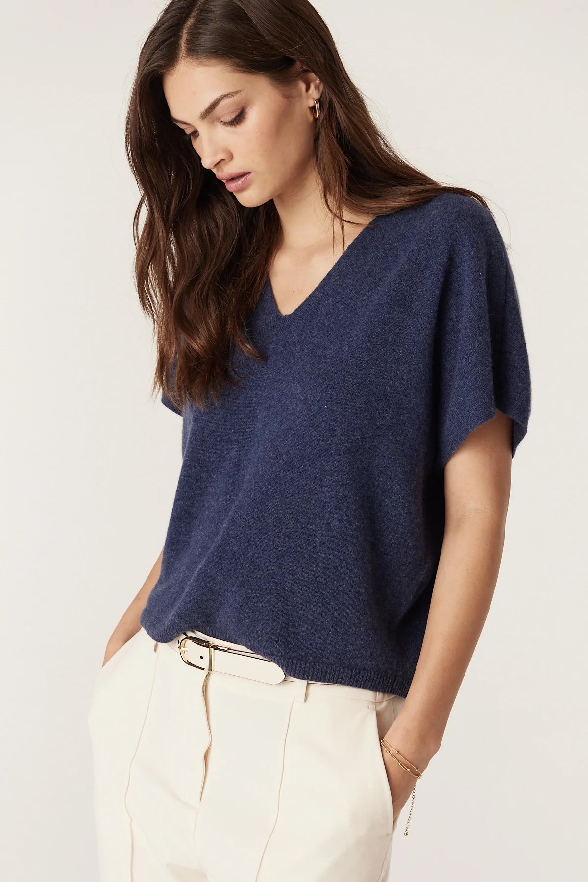 Shop Pure Cashmere Relaxed Top - Cable Melbourne