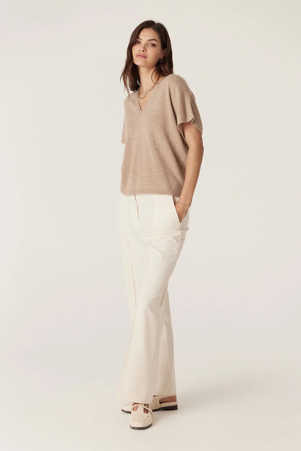 Shop Pure Cashmere Relaxed Top - Cable Melbourne