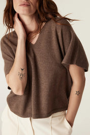 Shop Pure Cashmere Relaxed Top - Cable Melbourne