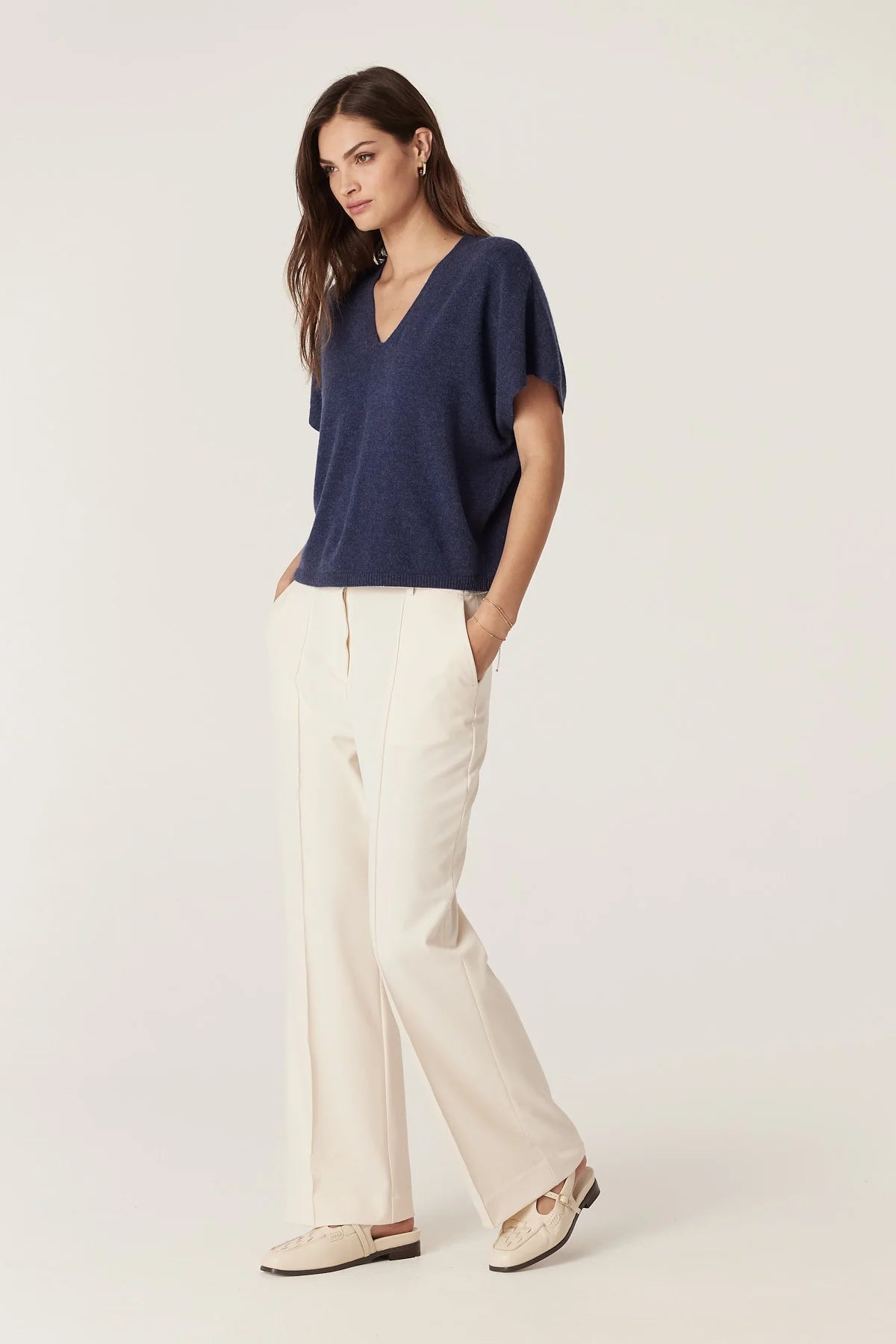 Shop Pure Cashmere Relaxed Top - Cable Melbourne