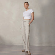 Shop Raffaello Rossi Candice Straight Jogger Pant | Chalk - Raffaello Rossi