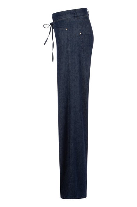 Shop Raffaello Rossi Sventy Belt Fluid Denim Wide Leg Jean - Raffaello Rossi